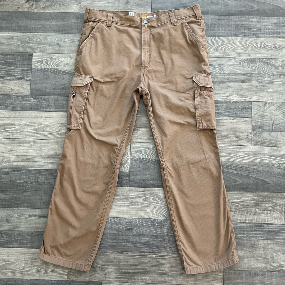 40x32 Carhartt Force Tappan Relaxed Fit Cargo Pant Mens Brown Ripstop 101148-257